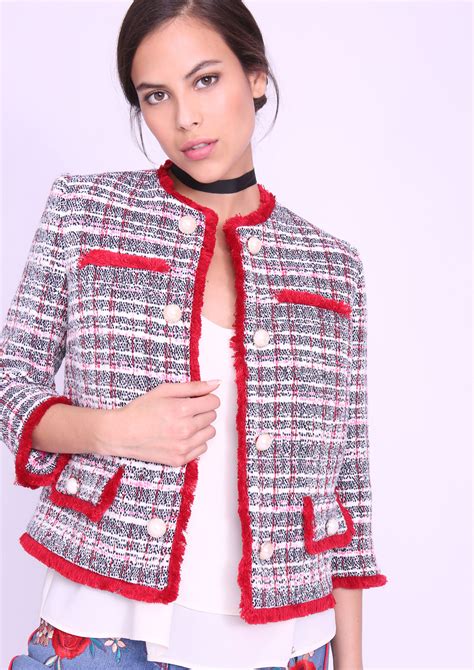 red chanel blazer|Chanel style blazers for women.